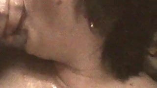 Horny blindfolded wife sucks cock, masterbates and gets a hot facial