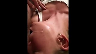 Giving wife a facial while she sucks me off and toys her pussy