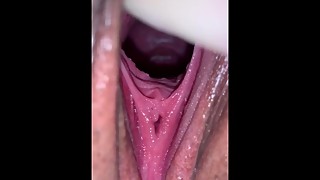 Inside wifea€™s pussy - fingering to squirting orgasm