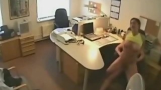 Cheating wife from CasualMilfSex(dot)com fucked in the office on hidden cam
