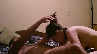 I have a wife in a collar blowjob 3