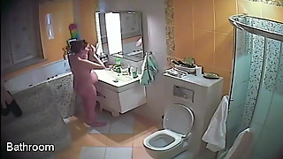 In the toilet to clean wife